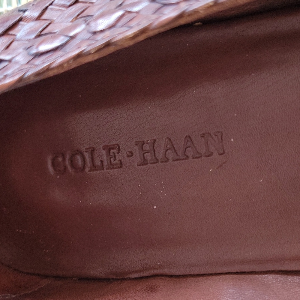 COLE HAAN MENS LEATHER TASSEL LOAFERS - Picture 9 of 12